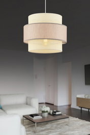 Opviq Cascade Lámpara de Araña Blanco y Beige